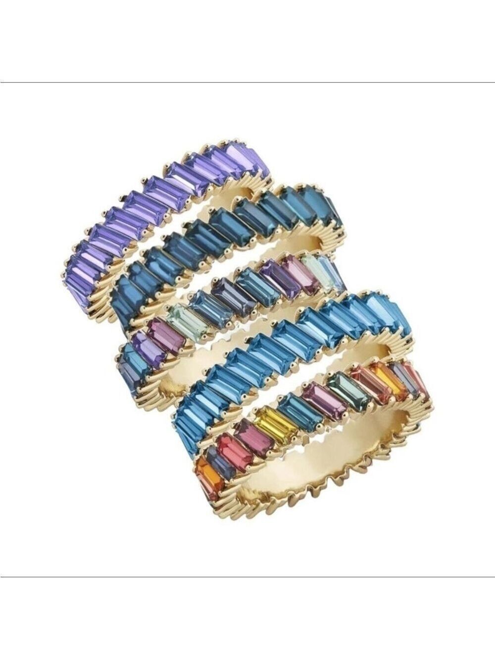 Gold Ring Zirconia Inlaid Size 7